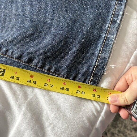 Buffalo David Bitton Bootcut King Jeans Mens 31 X 30 Blue Cotton Button-Fly Blue - Picture 8 of 13